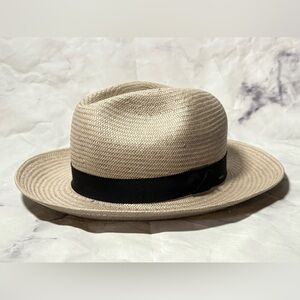 Bailey at Hollywood Breed Men's Panama Straw Hat with Black Band Sz Medium